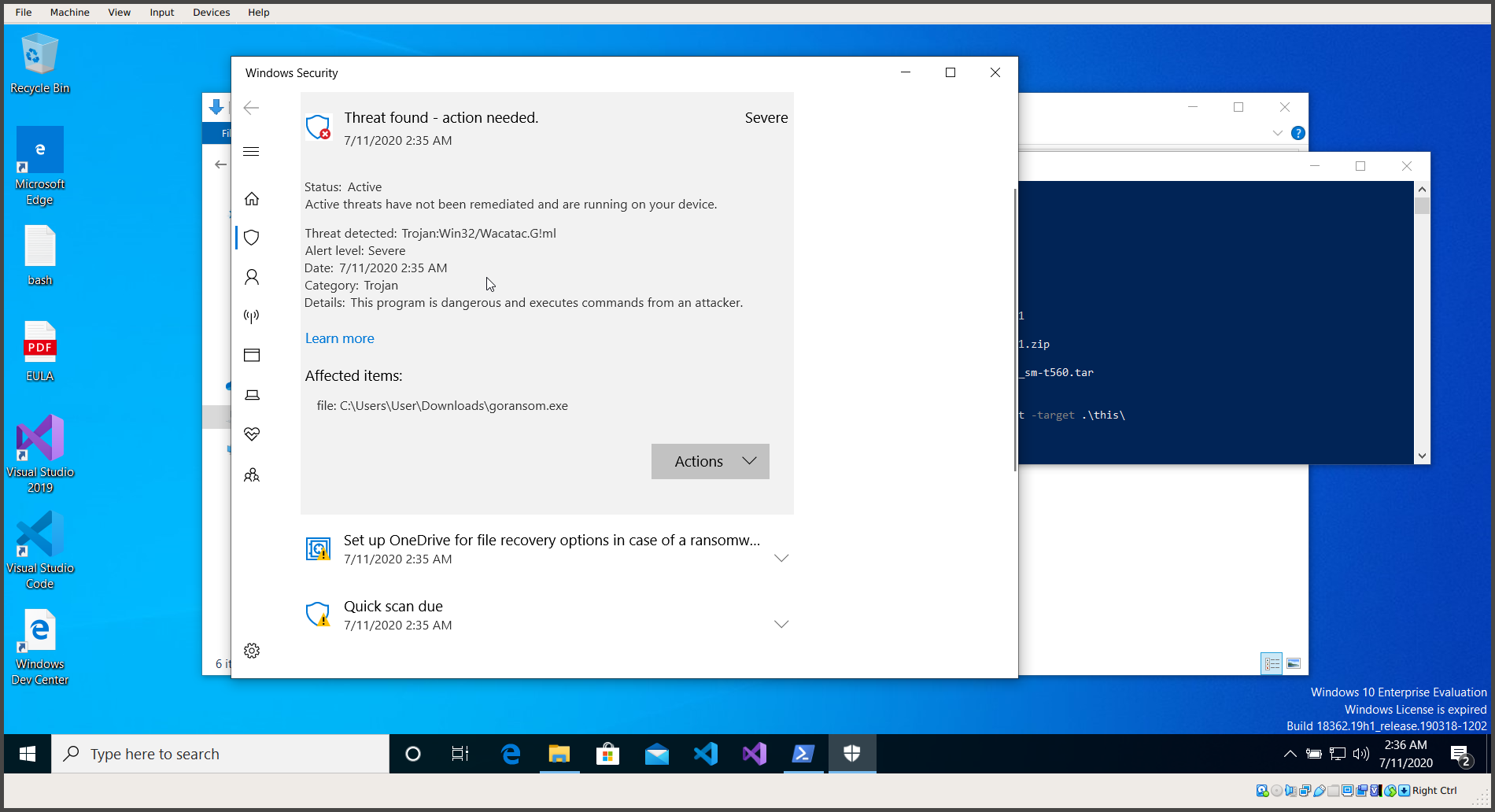 Windows Security doesn’t like goransom