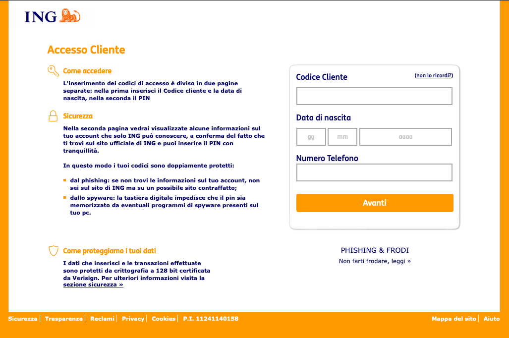 ING bank phishing